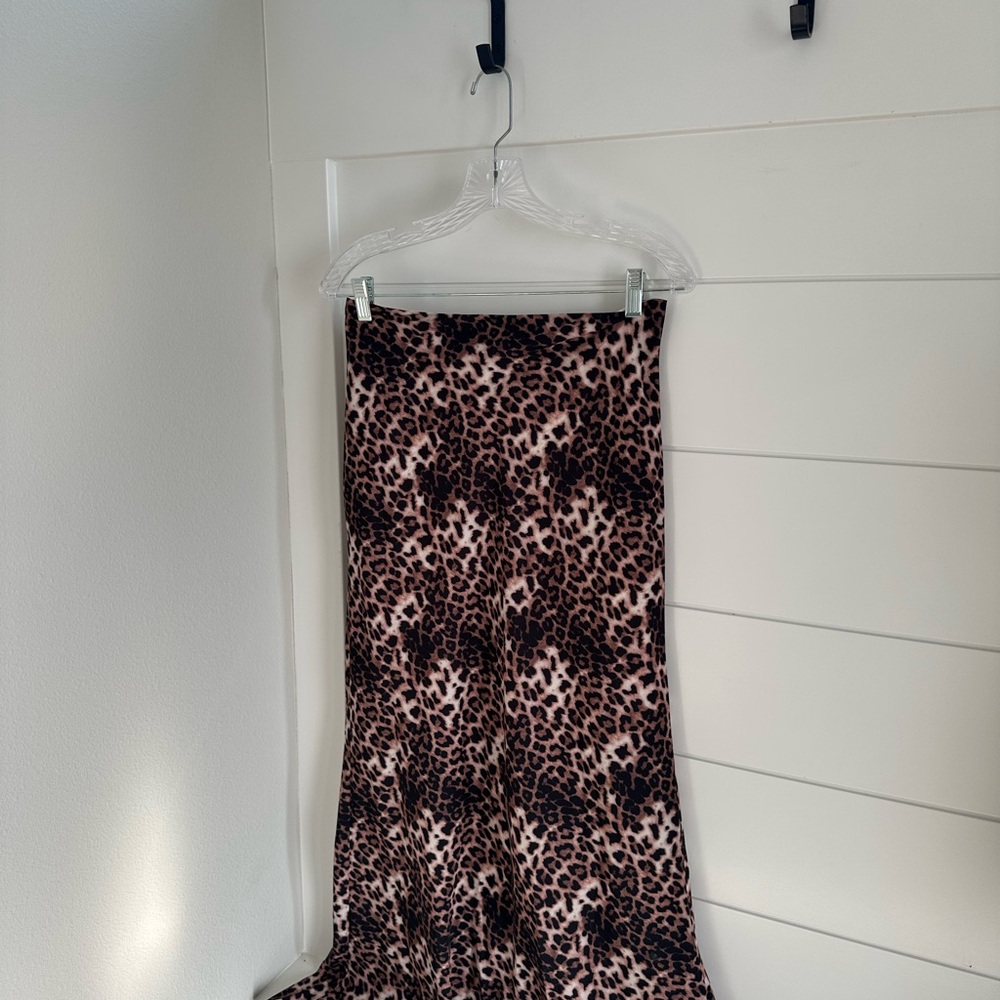 Princess Polly Brown Leopard Maxi Skirt